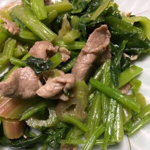 豚肉とほうれん草のポン酢炒め